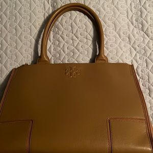 Tory Burch Ella Canvas Leather Tote